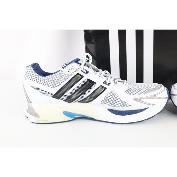 NOS Vtg Adidas Salvation 2 Gym Jogging Running Shoes White Blue Mens Size 9.5 main image 8
